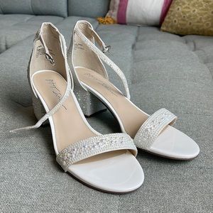 Betsey Johnson - Mari Heeled Sandal - White 9M Never worn